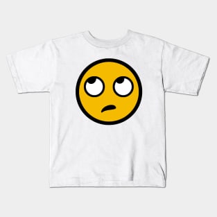 Eye Roll Emoji Kids T-Shirt